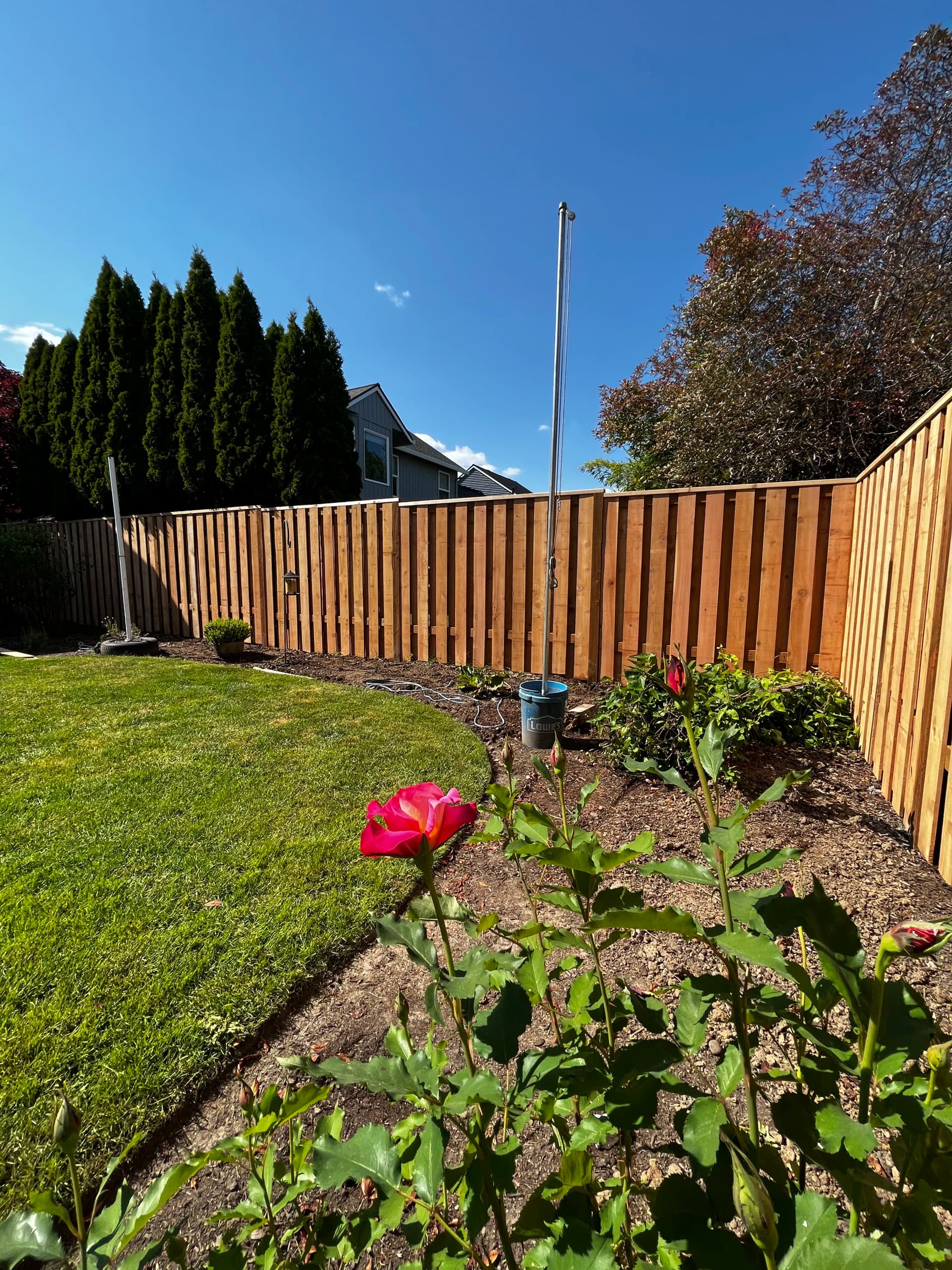 Good Neighbour Cedar Fence That Works for Both Sides image