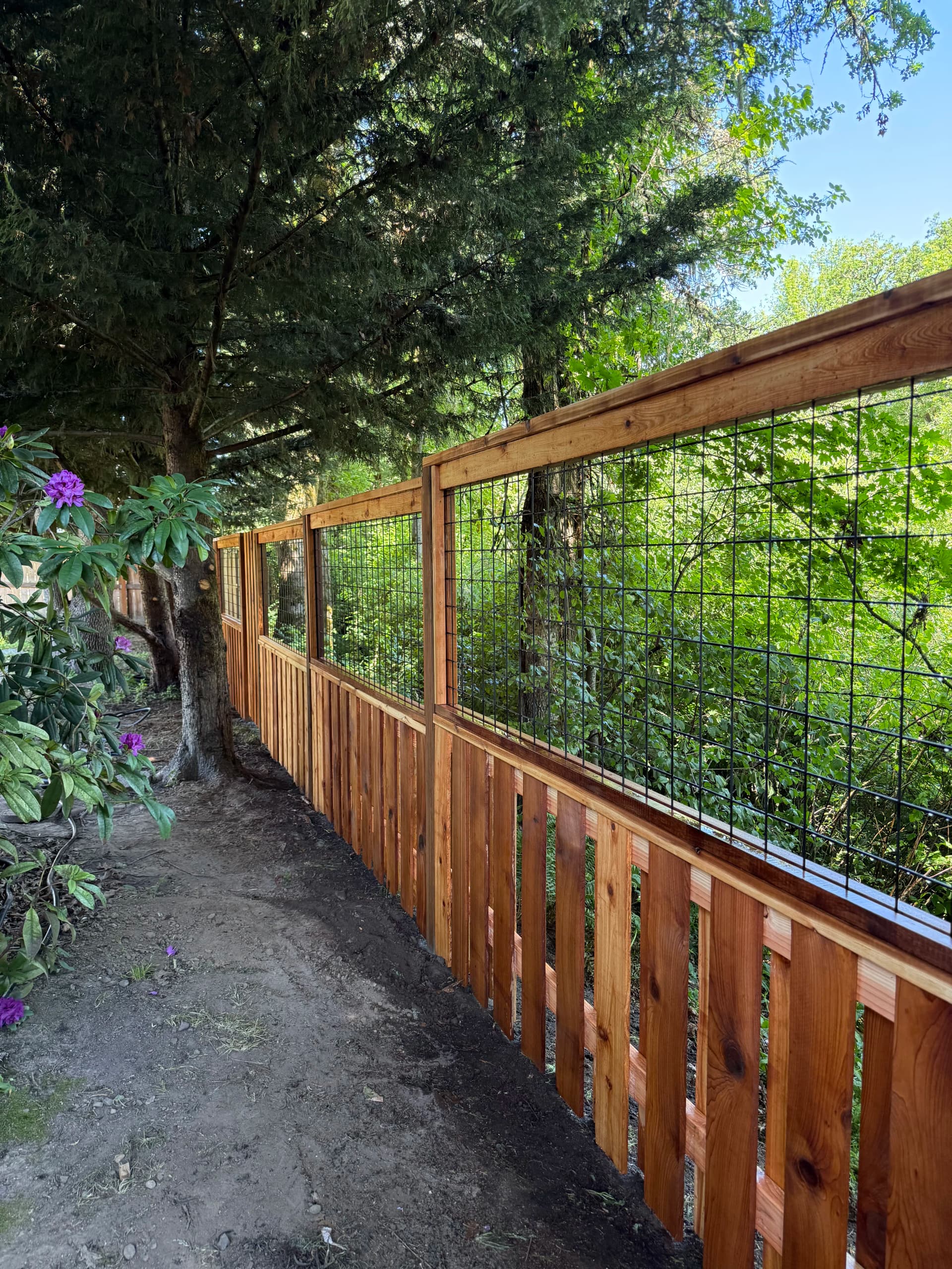 Custom Cedar Fence Built for Privacy Without Blocking the View image