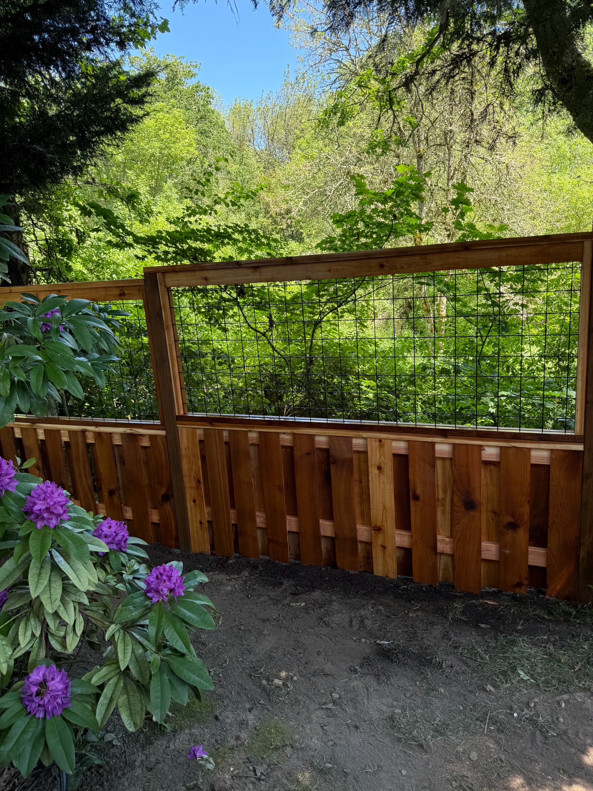 Gallery photos for Custom Cedar Fence Built for Privacy Without Blocking the View: Image #2