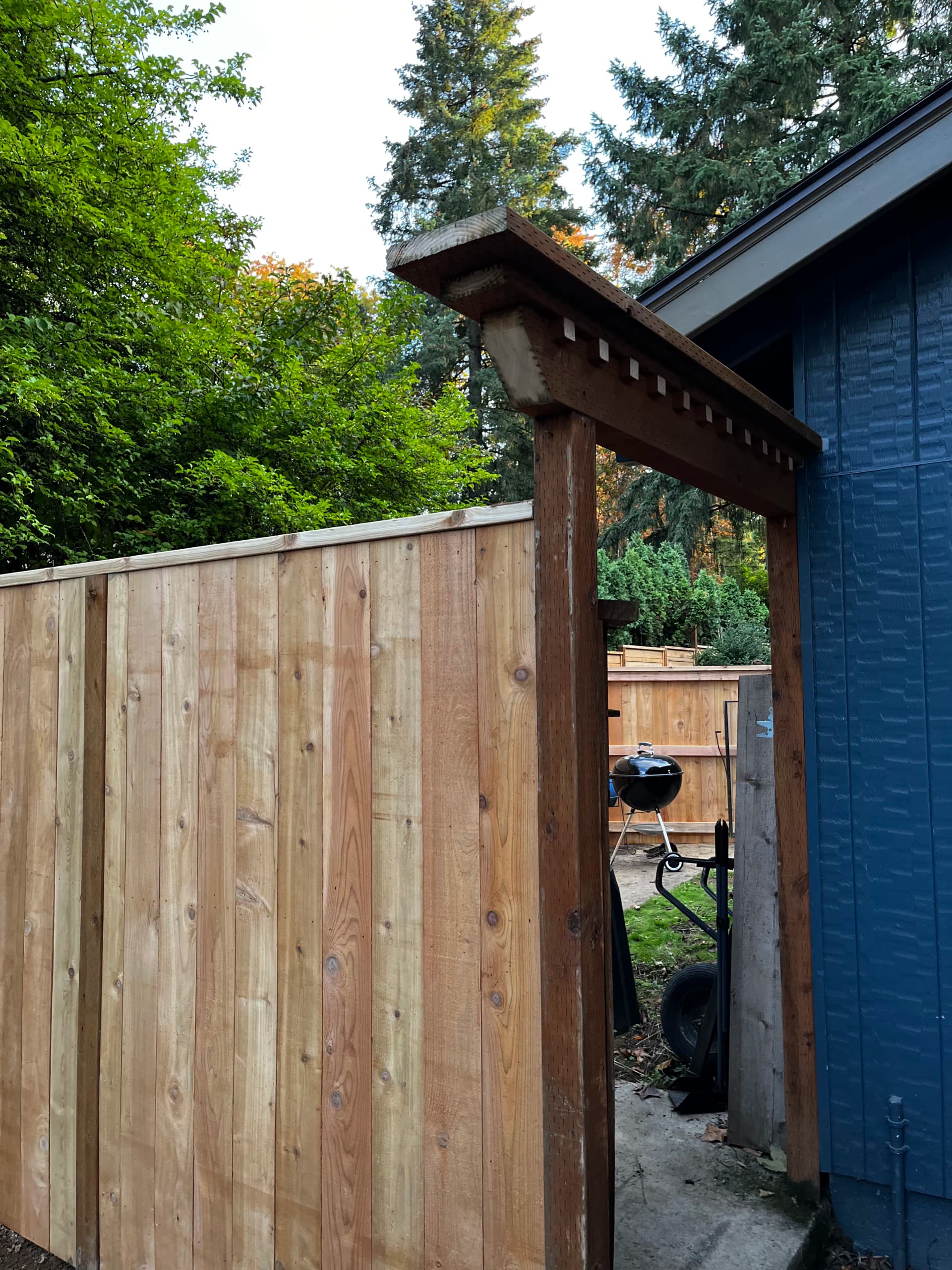 Mixing Cedar Fence Styles to Get Privacy and Curb Appeal Right image