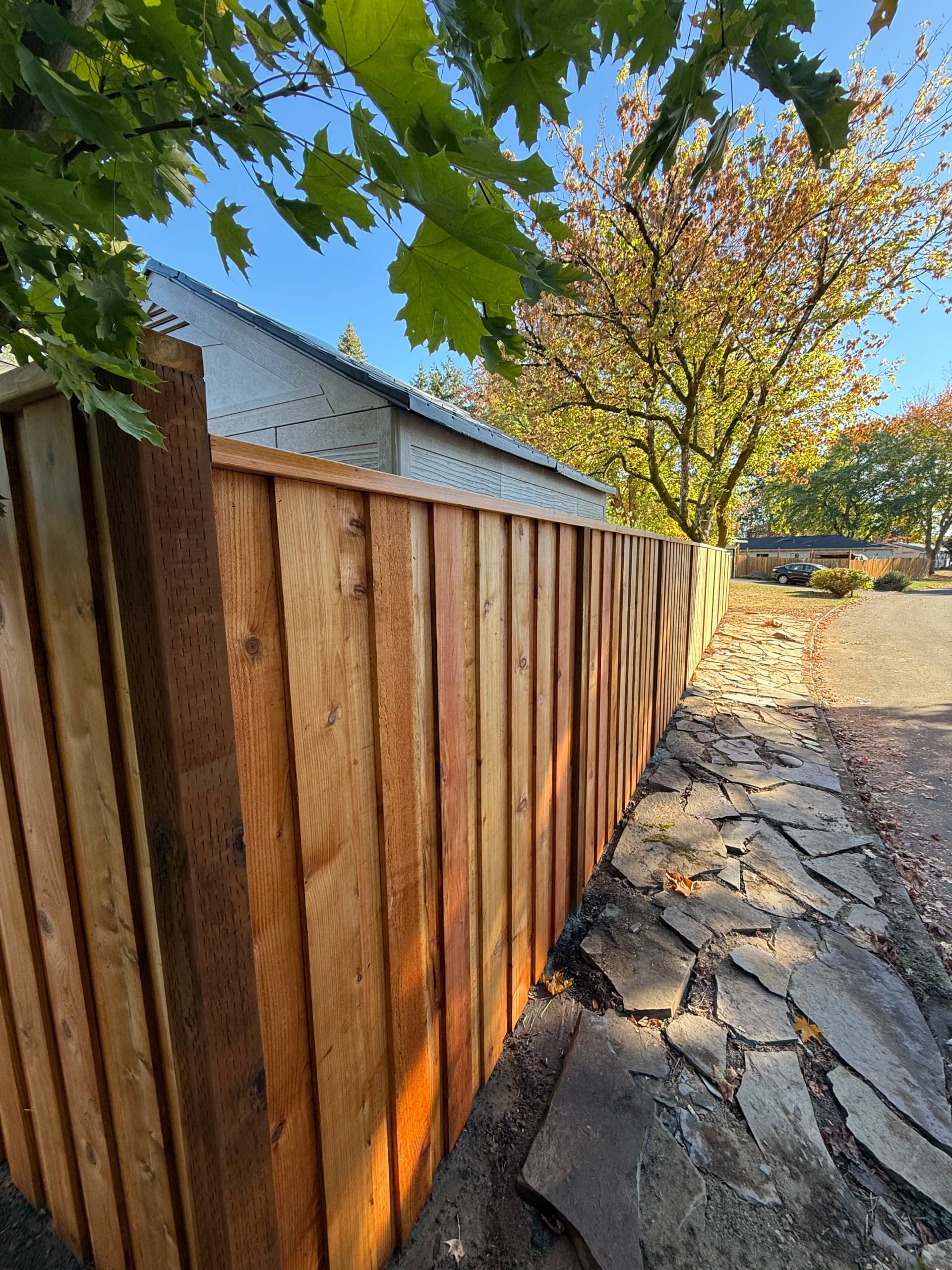 Fresh Cedar Board-Over-Board Fence Replacement in Portland image