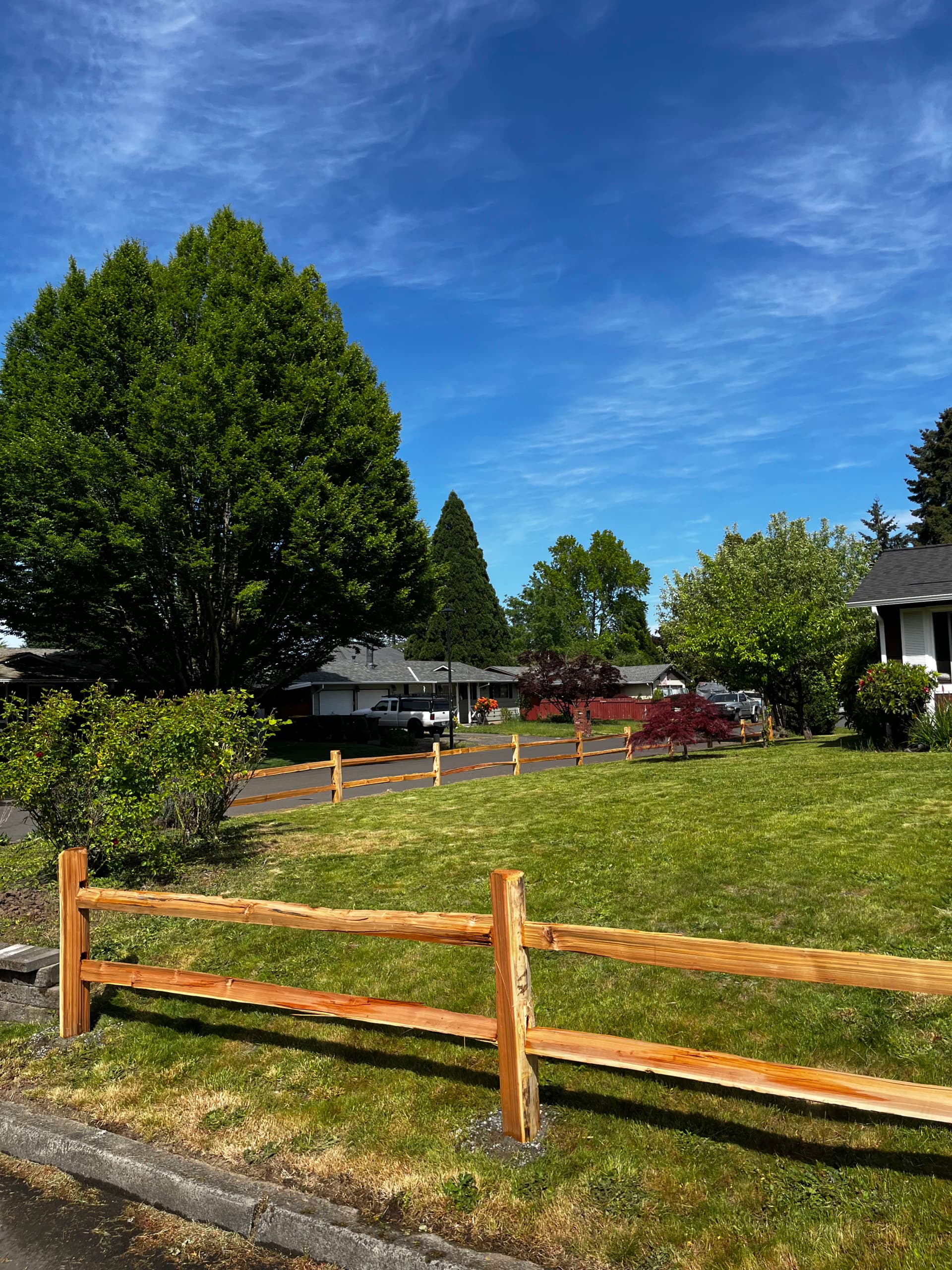 Gallery photos for Cedar Split Rail Fence That Adds Real Curb Appeal: Image #2